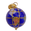 Intarsia Inlay Globe Charm 14K Gold Michael Anthony (1)