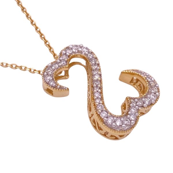 Jane Seymour 0.50ctw Diamond Open Heart Necklace 14K Gold side