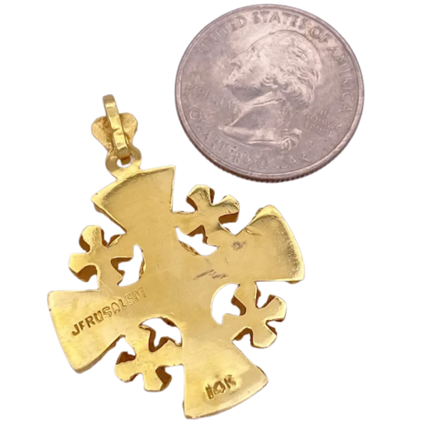 Jerusalem Crusaders Cross Pendant 14K (2)