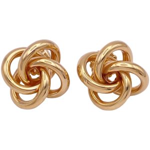Knot Stud Earrings 14K Yellow Gold