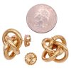 Knot Stud Earrings 14K Yellow Gold size