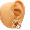 Knot Stud Earrings 14K Yellow Gold worn