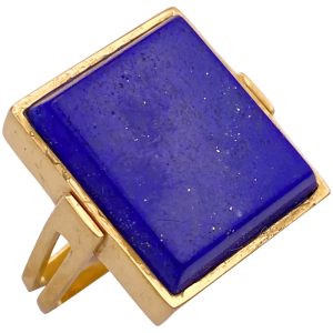 Lapis Lazuli 2 in 1 Ring & Pendant 18K Gold