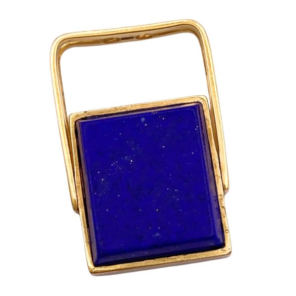 Lapis Lazuli 2 in 1 Ring & Pendant 18K Gold pendant