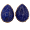 Large Pear Cabochon Lapis Lazuli Earring 14K (2)