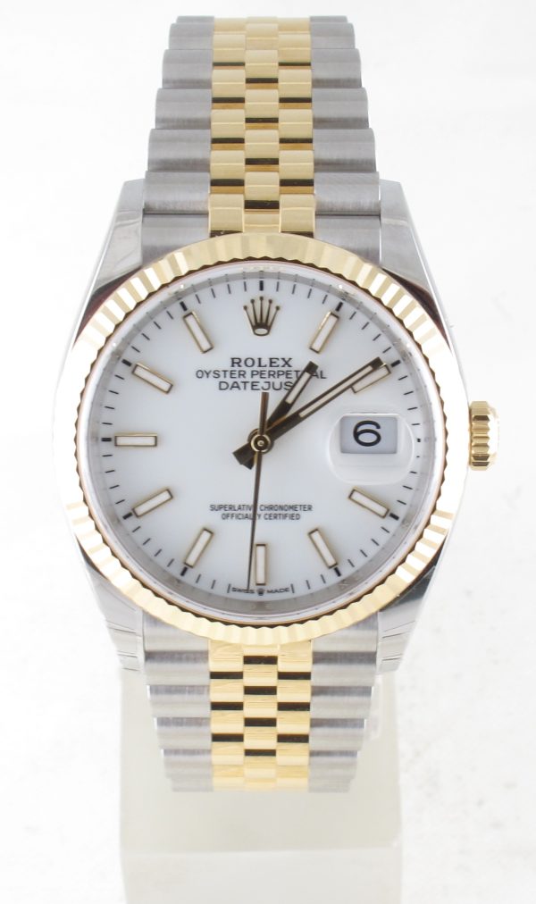 New (Unworn) Rolex 36MM Datejust (2025) Two Tone #126233 Front
