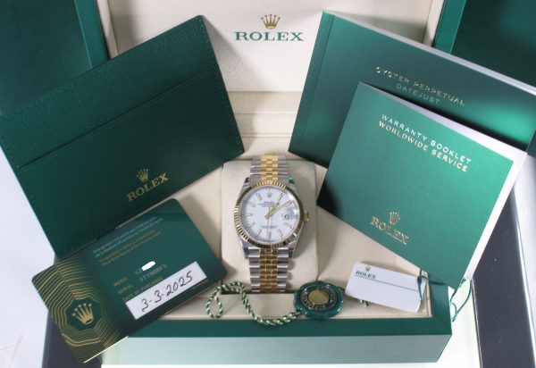 New (Unworn) Rolex 36MM Datejust (2025) Two Tone #126233 b and p inside