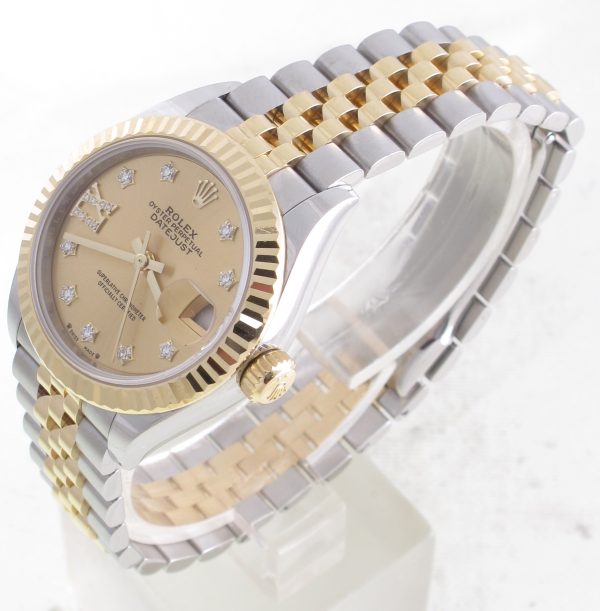 Pre-Owned Ladies Rolex 28MM Datejust (2024) Two Tone Model 279173 Left