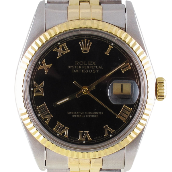 Pre-Owned Rolex 36MM Two Tone Datejust (1988) 16013 Front Close