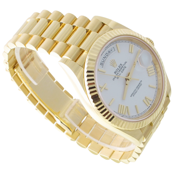 Pre-owned Like New Rolex 40mm Day-Date Presidential (2024) 18k Yellow Gold 228238 Right
