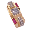 Retro 2.02ctw Ruby & Diamond Statement Ring 14K