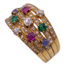 Victorian 1.46ctw Multi Gem Harem Ring 14K (3)