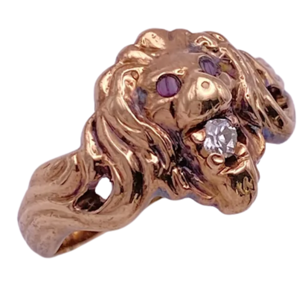 Victorian Lion Ring 10K (1)