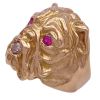 Vintage Detailed Bulldog Statement Ring 14K (1)