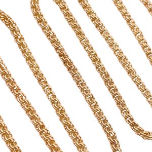 Vintage Double Link Necklace 14K Gold 30.5 Length