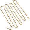 Vintage Rope Chain Necklace 14K Gold 24 Length full