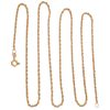 Vintage Rope Chain Necklace 14K Gold 2mm 24 Length full