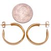 Wide Hoop Earrings 14K Yellow Gold size