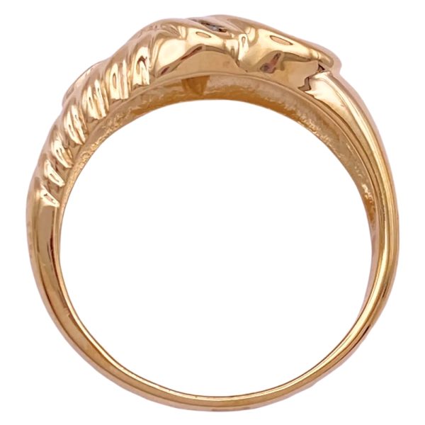 0.12ctw Blue Diamond Band Ring 14K Gold profile
