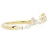 0.21ctw Marquise & Round Diamond Curved Band Ring 14K Gold side