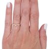 0.21ctw Marquise & Round Diamond Curved Band Ring 14K Gold worn