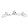 0.21ctw Marquise and Round Diamond Curved Band Ring 14K White Gold