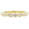 0.30ctw Pear & Round Diamond Band Ring 14K Gold