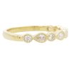 0.30ctw Pear & Round Diamond Band Ring 14K Gold side