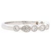 0.30ctw Pear & Round Diamond Band Ring 14K White Gold side