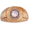 0.33ct Diamond Solitaire Rolex Inspired Ring 14K Gold