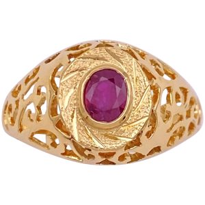 0.50ct Ruby Filigree Ring 14K Gold