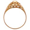 0.50ct Ruby Filigree Ring 14K Gold profile