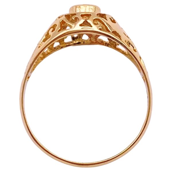0.50ct Ruby Filigree Ring 14K Gold profile