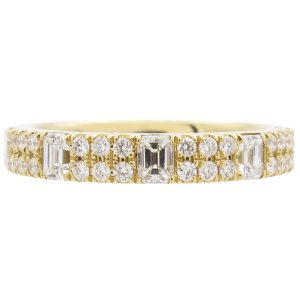 0.75ctw Emerald-Cut Diamond Band Ring 14K Gold