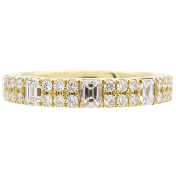 0.75ctw Emerald-Cut Diamond Band Ring 14K Gold