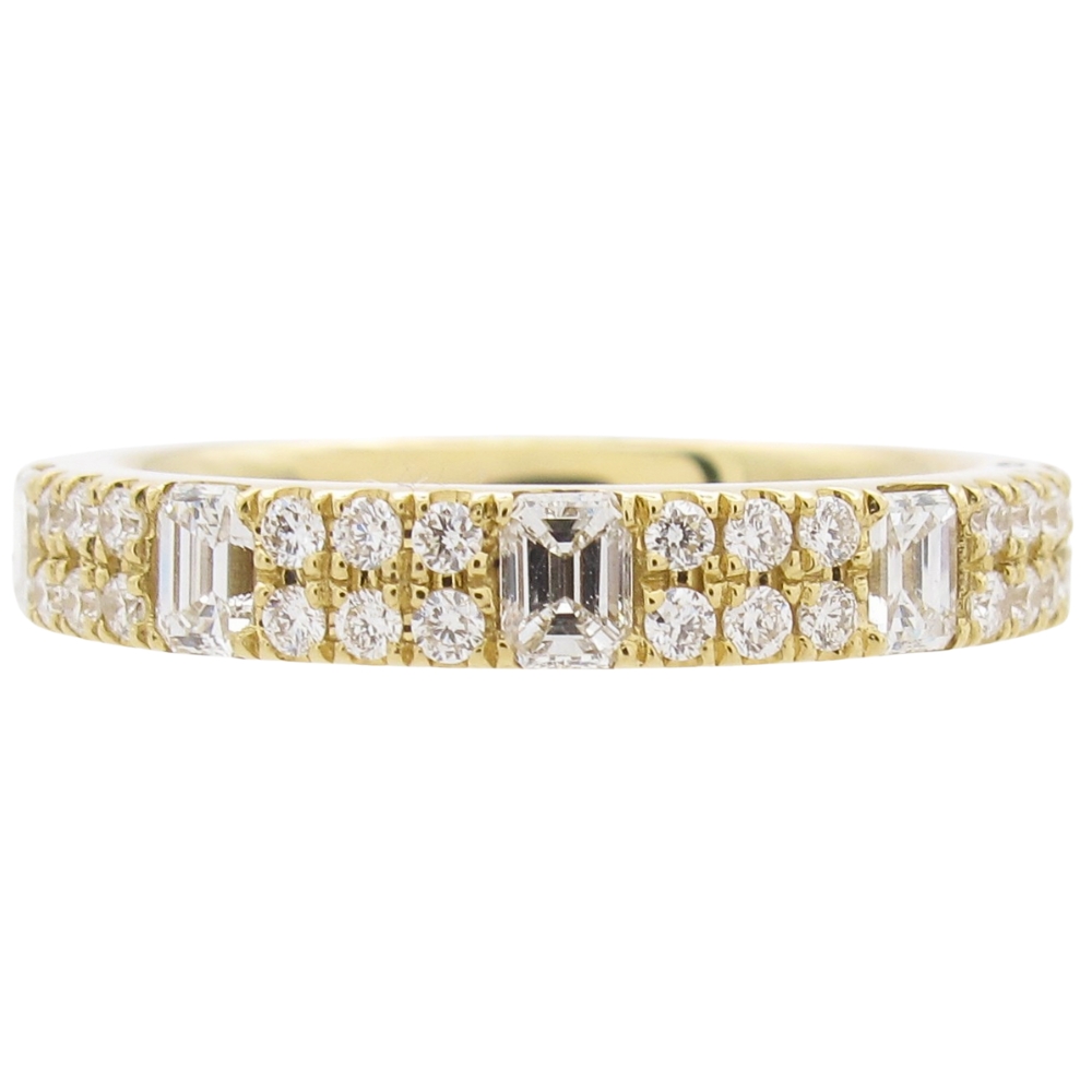 0.75ctw Emerald-Cut Diamond Band Ring 14K Gold