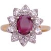 0.88ctw Red Spinel Ring 14K Two-Tone Gold