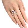0.88ctw Red Spinel Ring 14K Two-Tone Gold worn