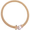 1.25ctw Diamond Buckle Collar Necklace 14K Gold