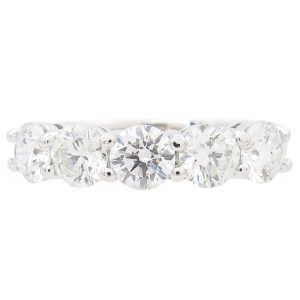 1.60ctw Five Diamond Band Ring 14K White Gold