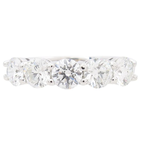 1.60ctw Five Diamond Band Ring 14K White Gold