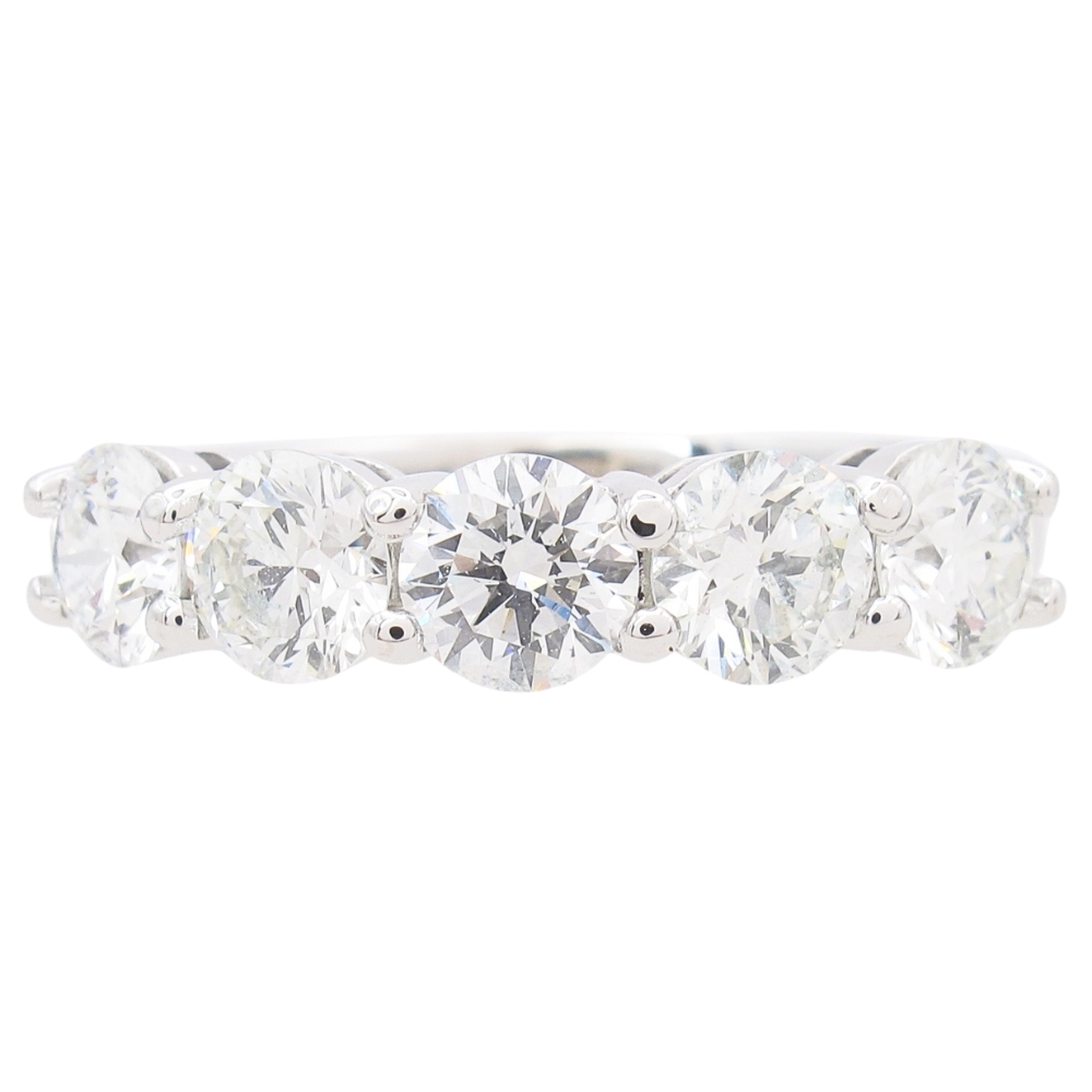 1.60ctw Five Diamond Band Ring 14K White Gold