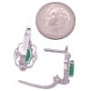 1.62ctw Natural Emerald Drop Earrings 14K Gold back