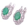 1.62ctw Natural Emerald Drop Earrings 14K Gold side