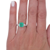 1.84ct Natural Colombian Emerald Diamond Ring 14K GIA worn
