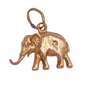14k gold elephant charm