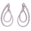 2.00ctw Diamond Statement Earrings 18K White Gold