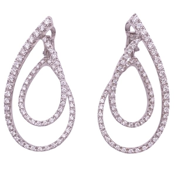 2.00ctw Diamond Statement Earrings 18K White Gold