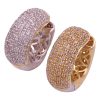 2.00ctw Reversible Pavé Diamond Hoop Earrings 14K Gold