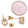 2.30ctw Aquamarine Stud Earrings 14K Gold back and size